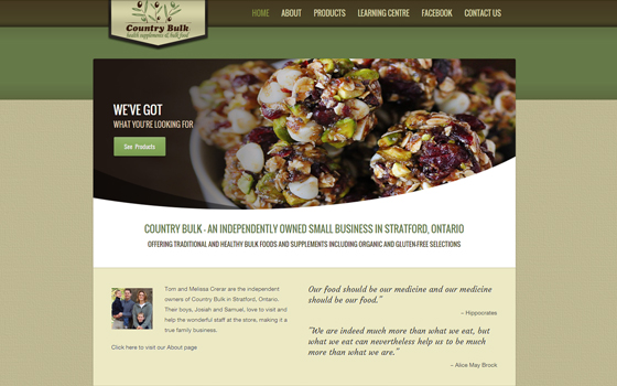 Portfolio - Country Bulk Stratford custom website design & development