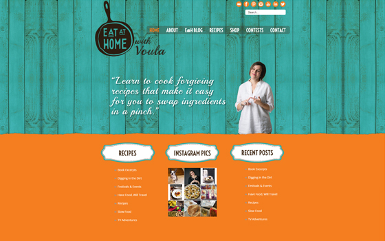 Portfolio - Eat At Home with Voula custom website design & development