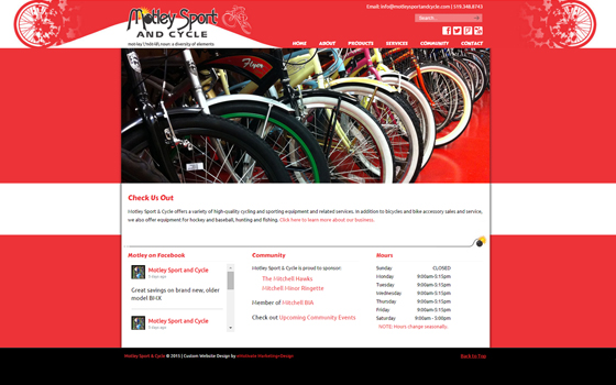 Portfolio - Motley Sport & Cycle custom website design & development