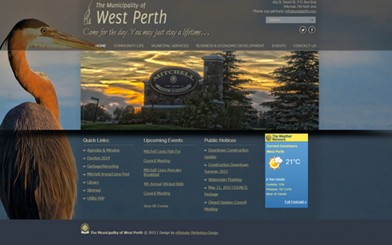 Portfolio - Municipality of West Perth custom website design & development