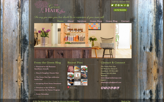 Portfolio - The Green Hair Spa website design & development